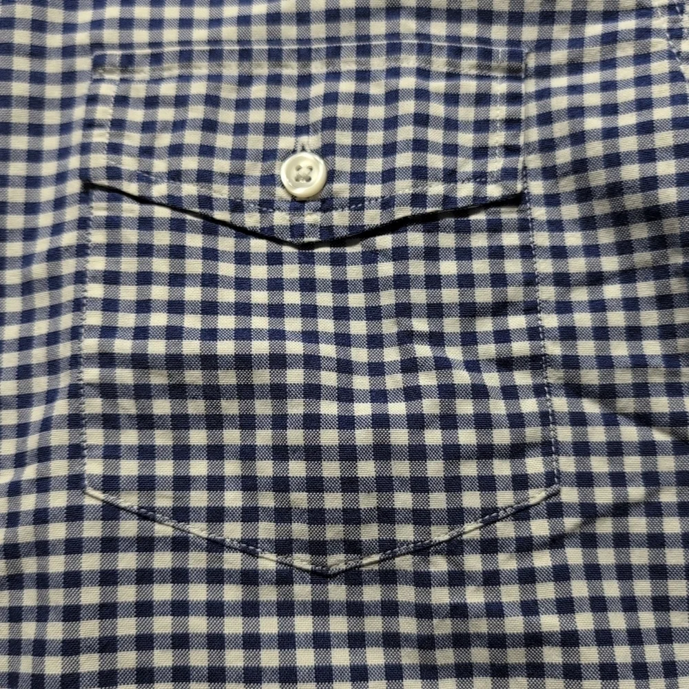 J. Crew Blue and White Casual Button Down Shirt with Gingham Pattern - Picture 3 of 7